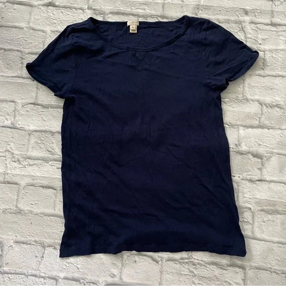 Navy J Crew T-shirt - Picture 1 of 3
